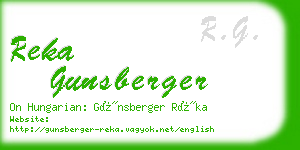 reka gunsberger business card
